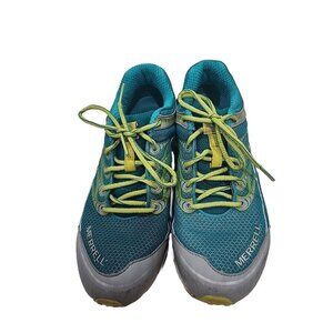 Merrell Shoes Green Lace Up Mesh Athletic Running Sneakers Women's 7.5
